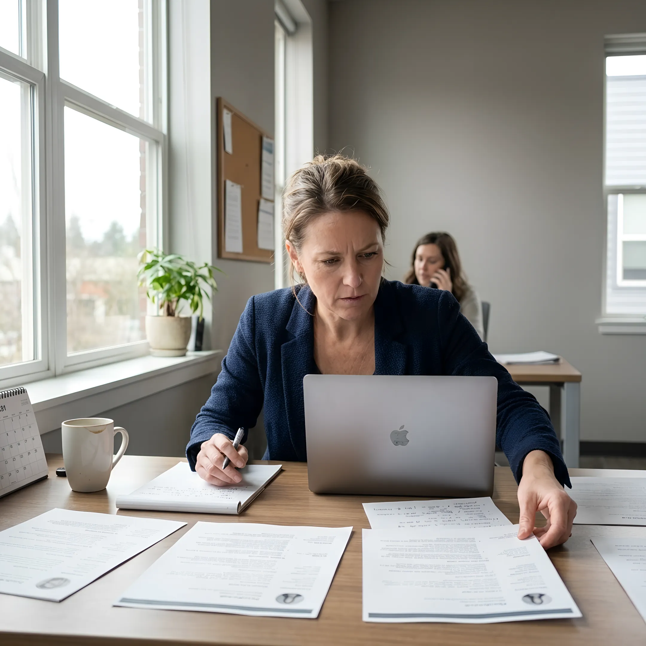 Recruiter reviewing candidates for a permanent role