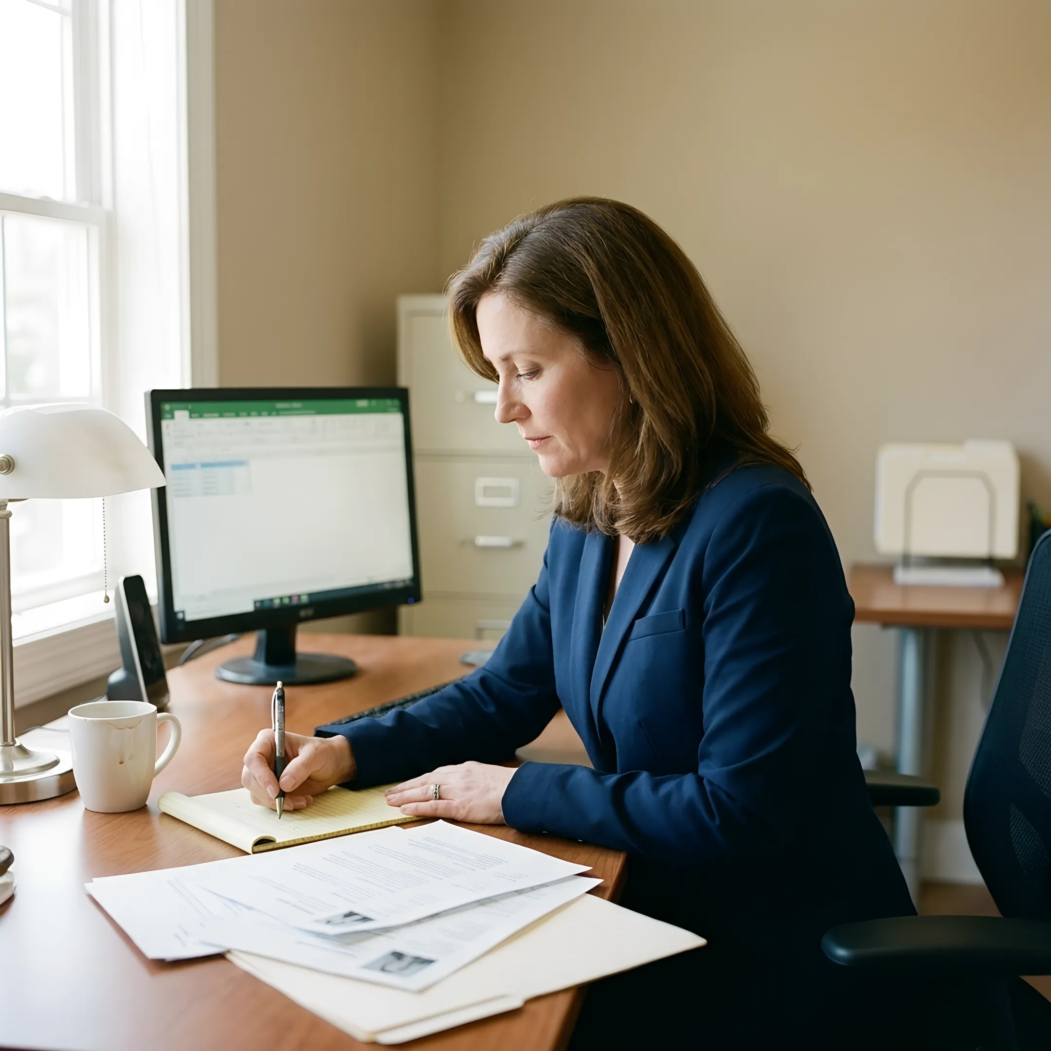 Recruiter reviewing candidate profiles