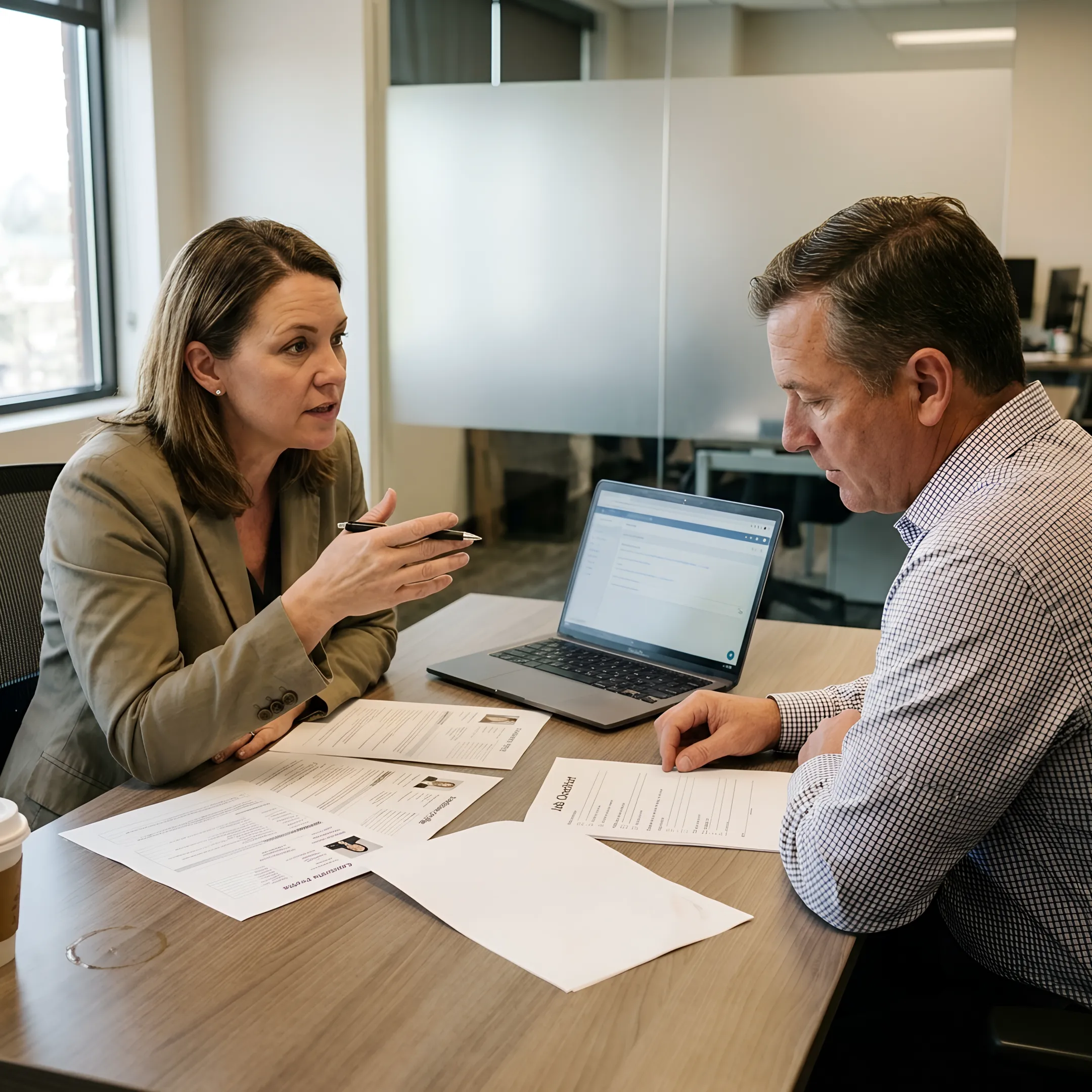 Recruiter matching candidate to job