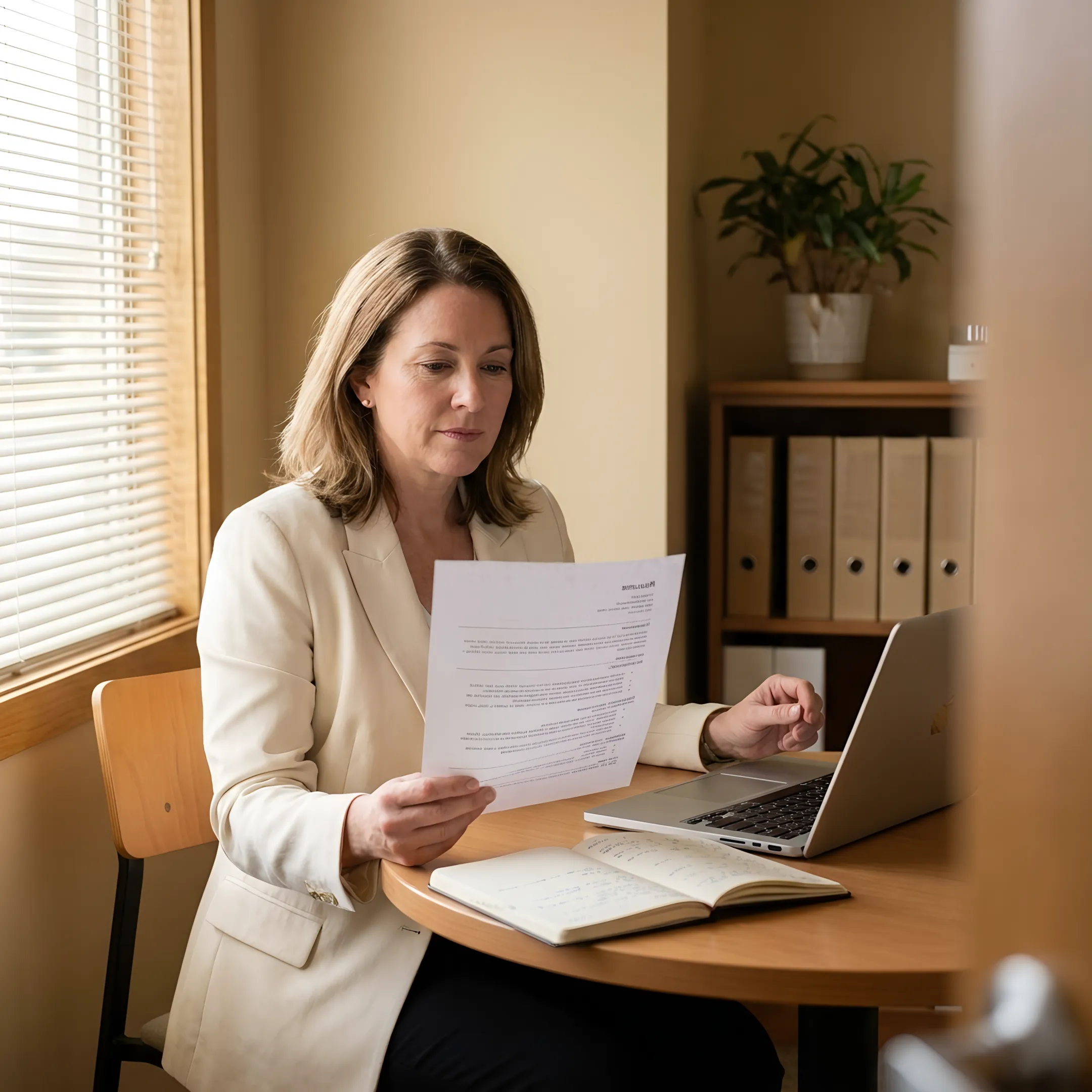 Recruiter meeting with an office job candidate