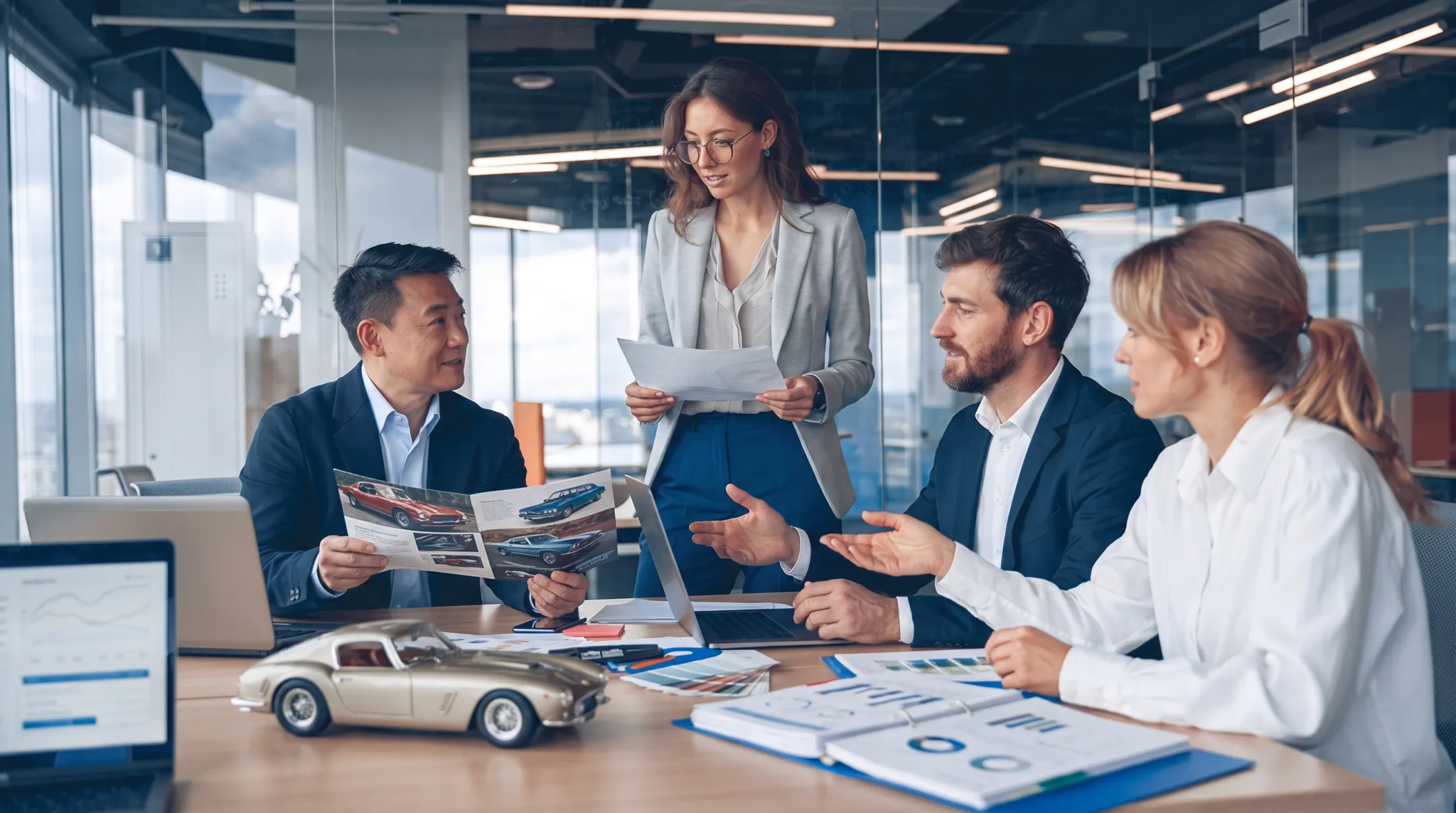 Independent insurance agency helping client compare specialty auto coverage