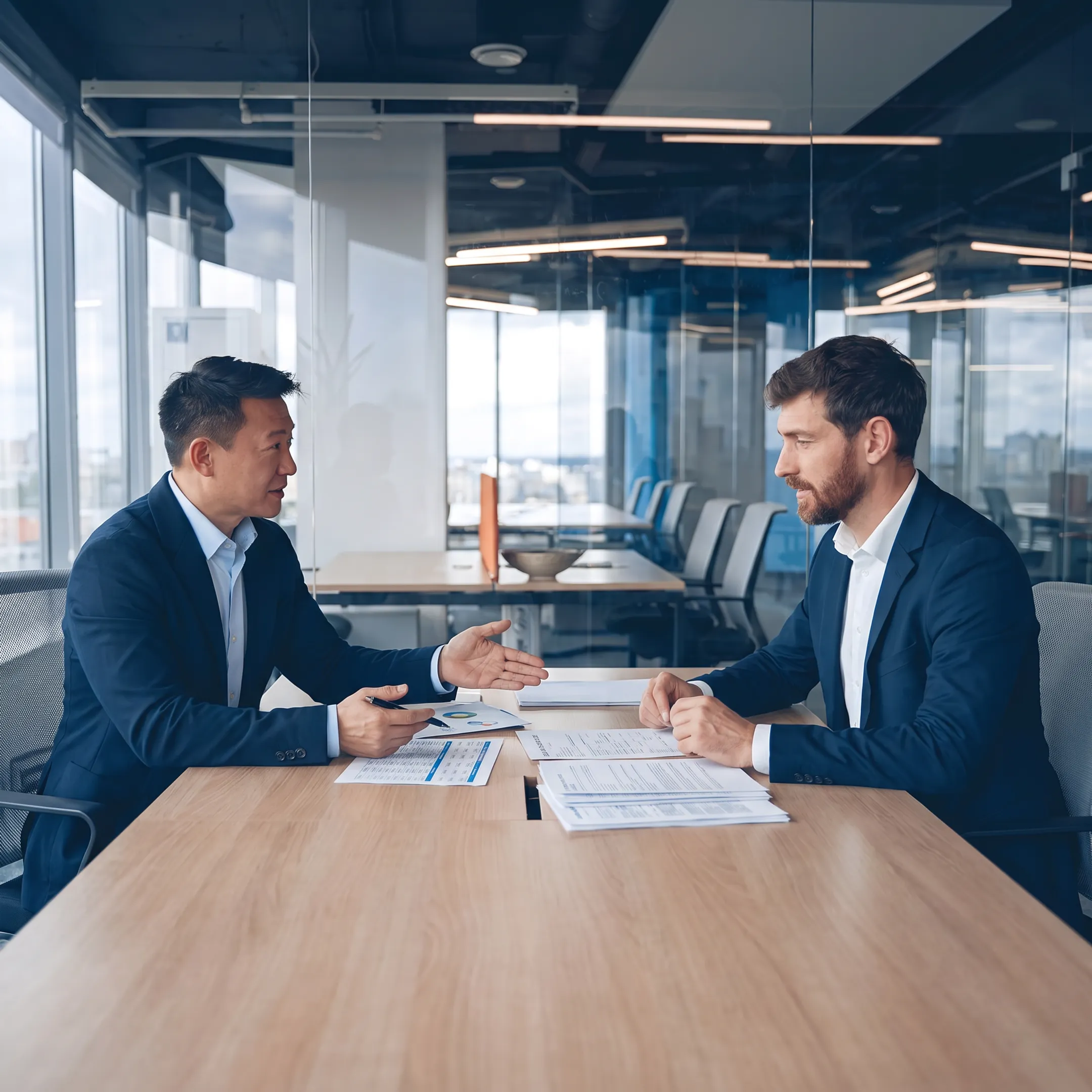 Advisor explaining full coverage auto insurance quote options to a client
