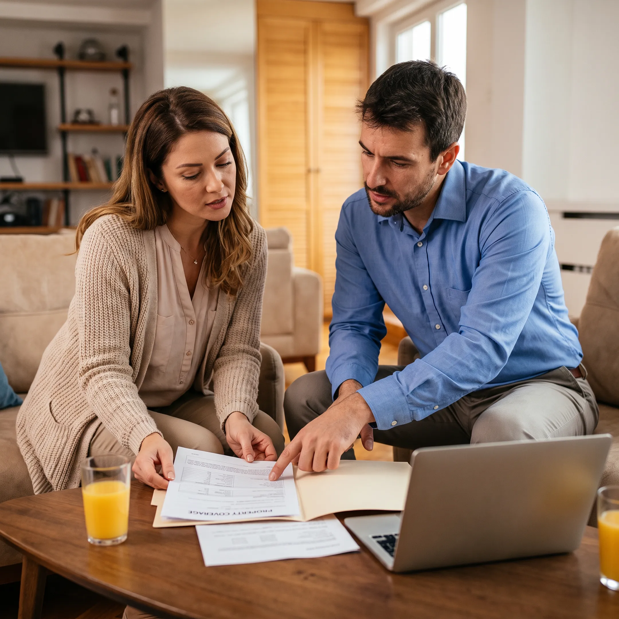 Homeowner discussing personalized insurance coverage with an insurance advisor
