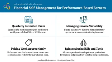 Four financial self-management skills required for performance-based income earners