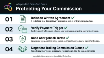 Four-step checklist for 1099 sales reps to protect commission pay before signing