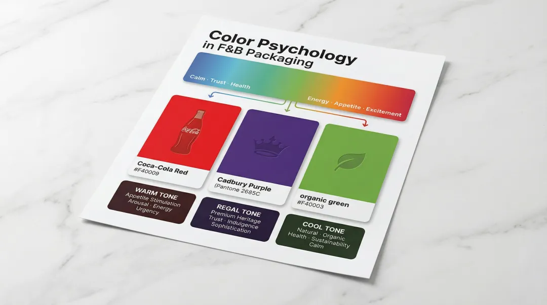 Color psychology in food and beverage packaging brand ownership examples