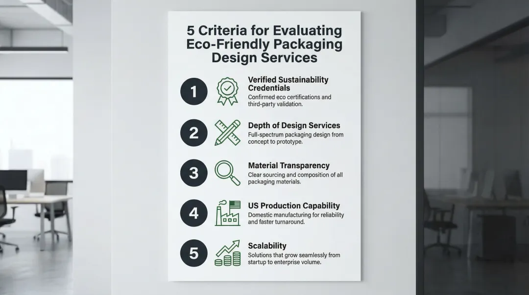 Five criteria for evaluating eco-friendly packaging design services selection guide