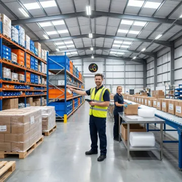 Step-by-step warehouse fulfillment process from receiving to shipping