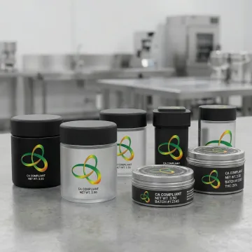 Cannabis packaging with precision pad printing graphics