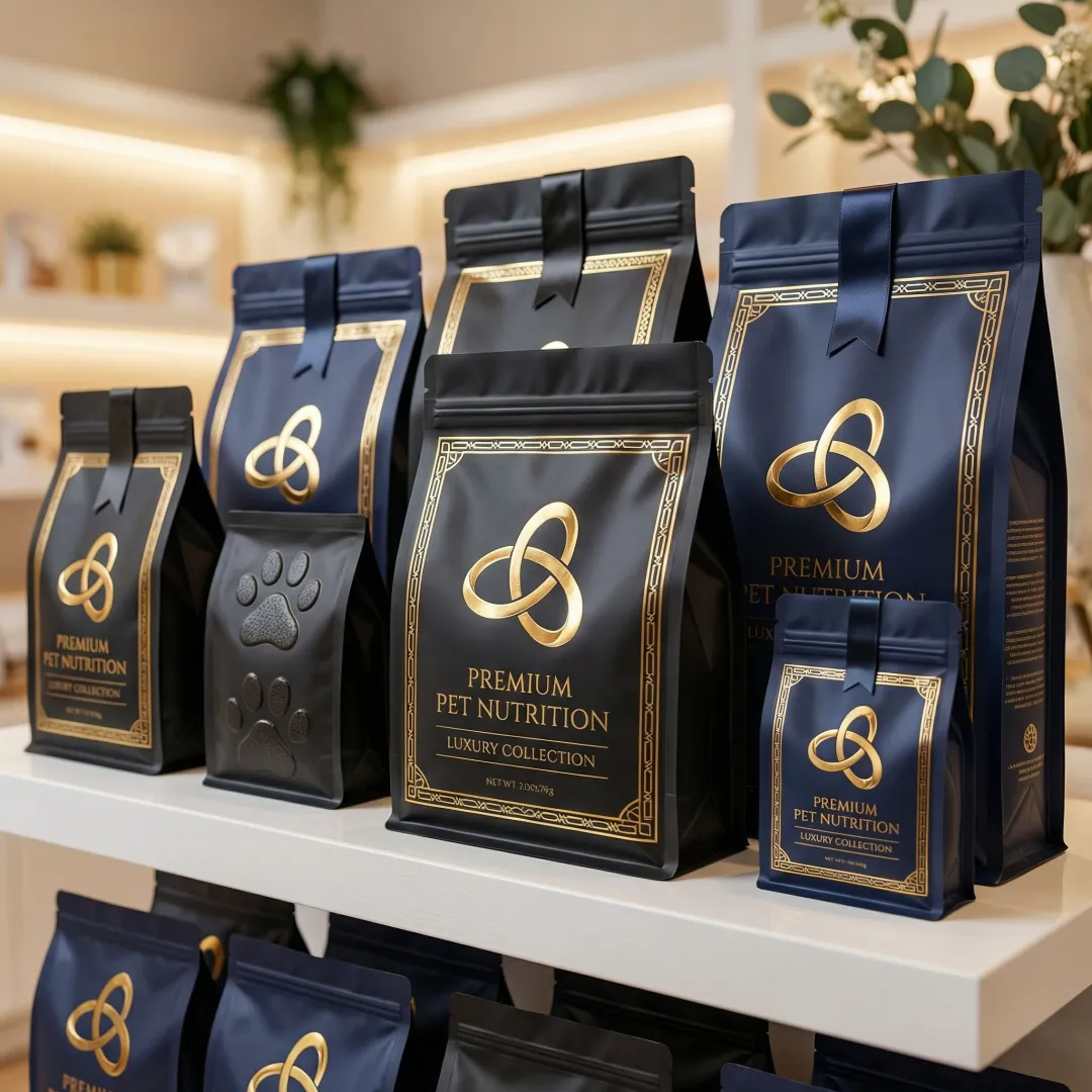 Metallic Foil & Embossed Pet Packaging
