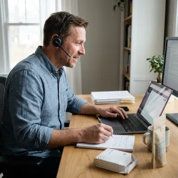 Independent sales contractor closing a remote deal