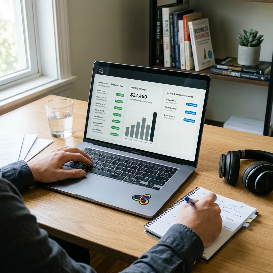 Remote sales process with qualified leads and closed deals