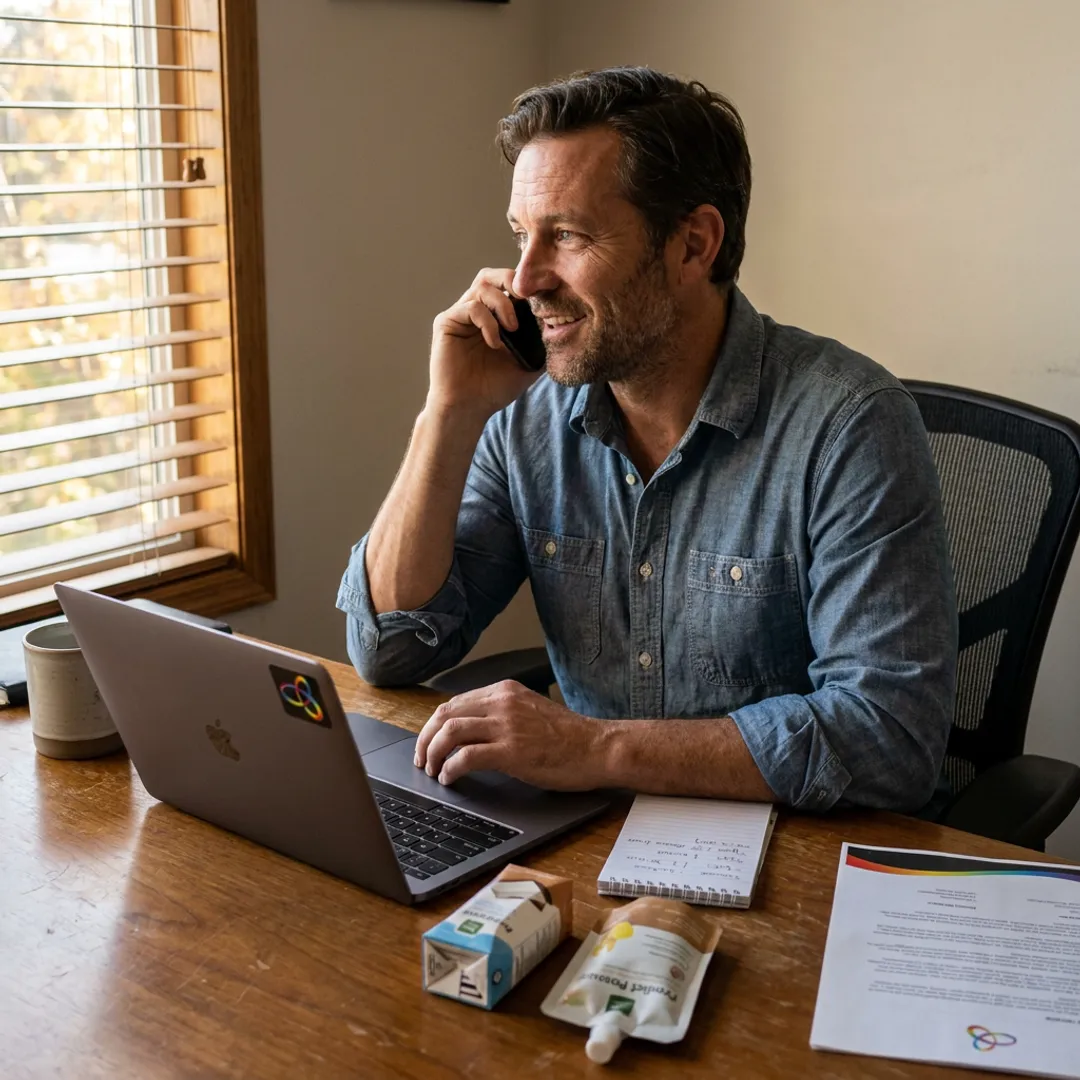 Sales contractor closing deals remotely