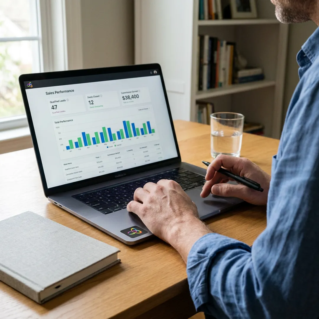 Remote sales process with leads and commissions