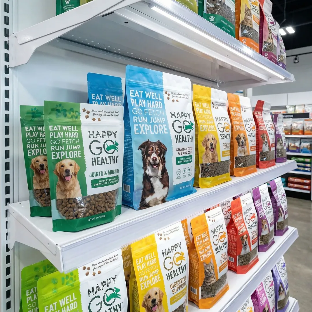 Pet Food Stand-Up Pouches & Dog Treat Packaging