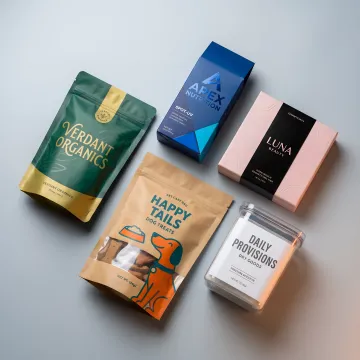 High-quality digital printed food packaging pouches and containers with vibrant graphics