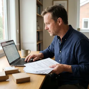 Remote packaging sales professional working from home