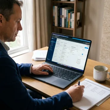 Remote sales coordinator managing leads