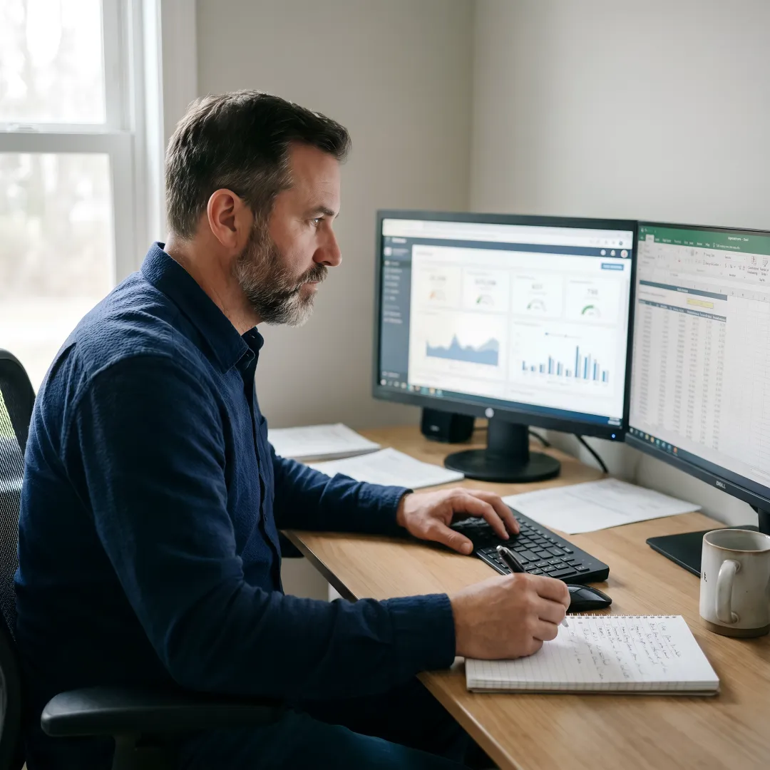Sales closer reviewing commission opportunities