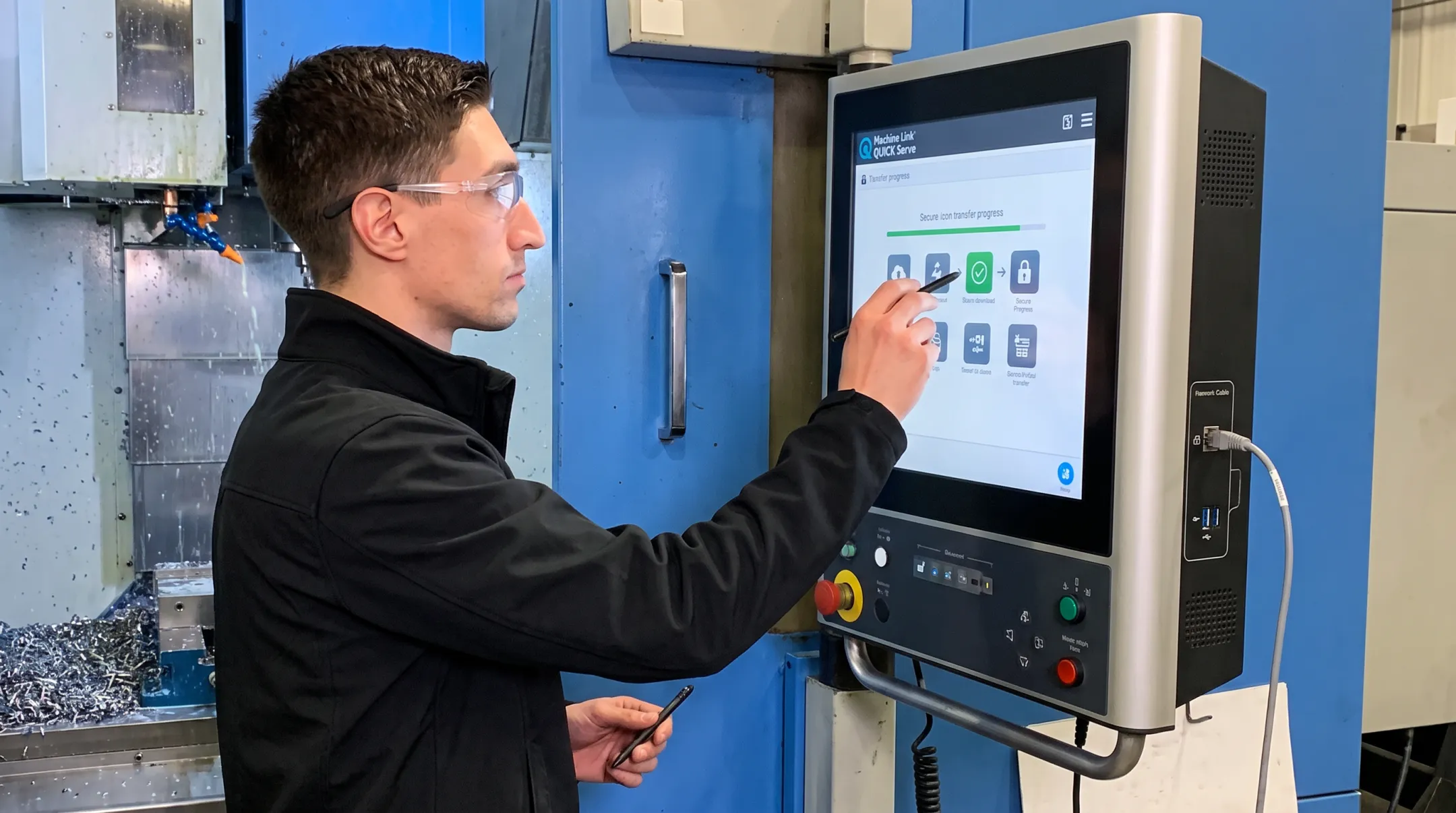Machine Link software delivering approved CNC programs directly to machines
