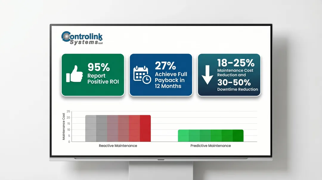 Predictive maintenance ROI statistics comparison versus reactive maintenance strategies
