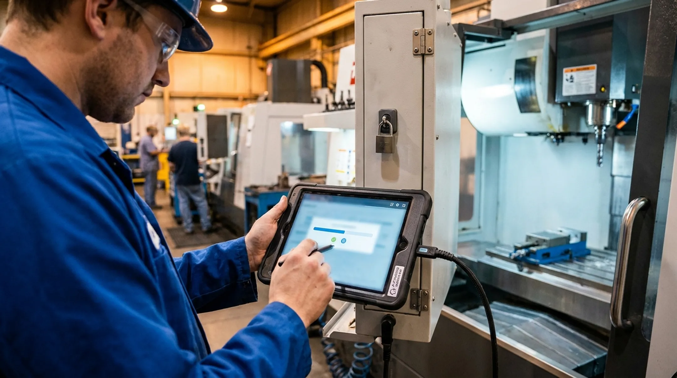 Controlled DNC software delivering approved CNC files to machine controls
