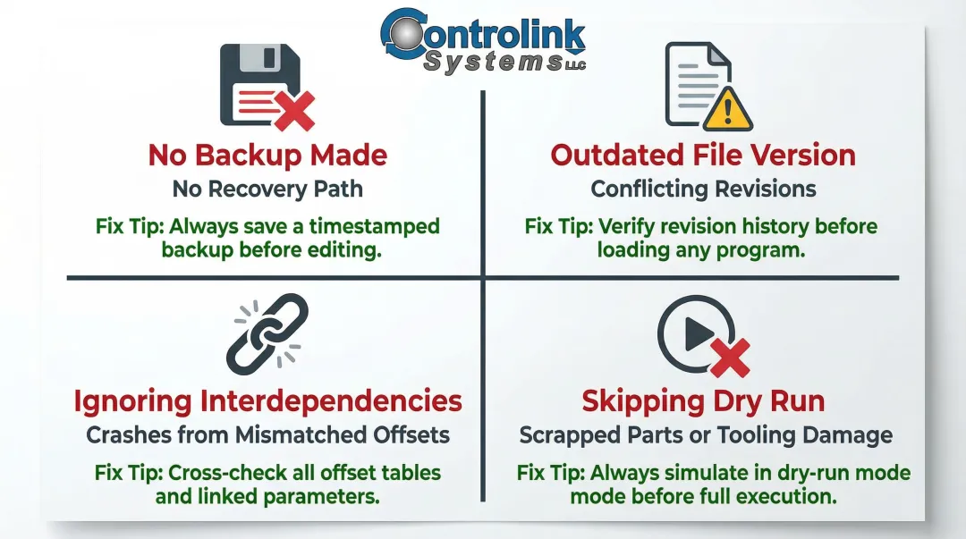 Four most common CNC program editing mistakes and how to avoid them