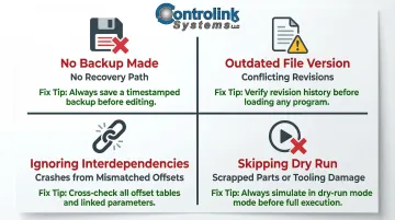 Four most common CNC program editing mistakes and how to avoid them