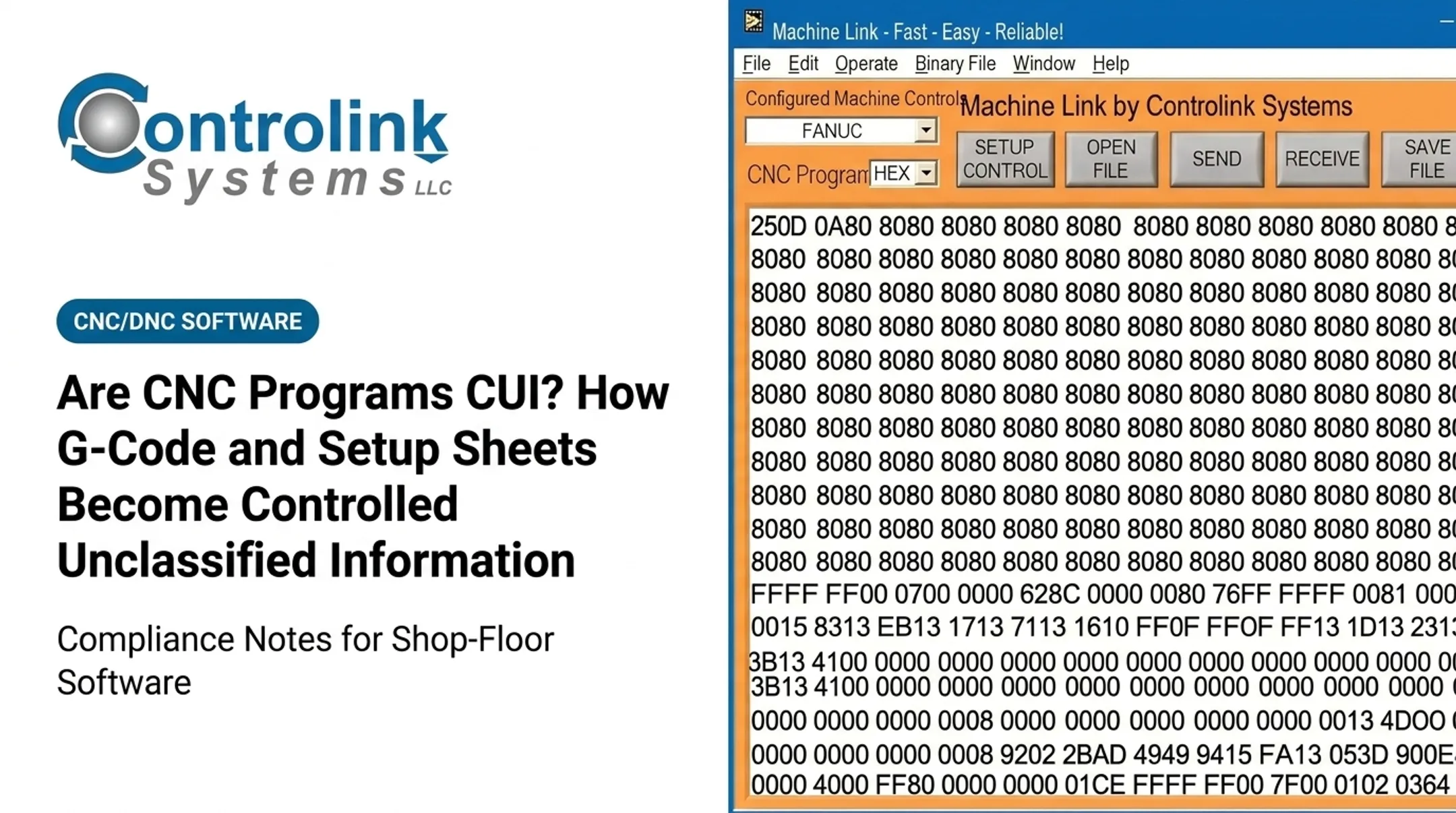 Are CNC Programs CUI? How G-Code and Setup Sheets Become Controlled Unclassified Information