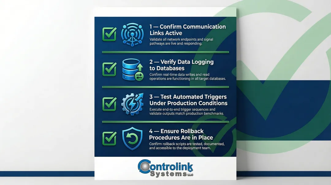 Four-step go-live checklist for manufacturing workflow automation deployment