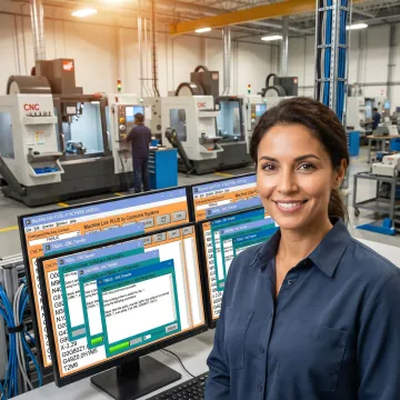 Connected CNC automation and manufacturing software interface