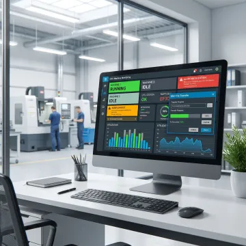 CNC software monitoring and file management interface