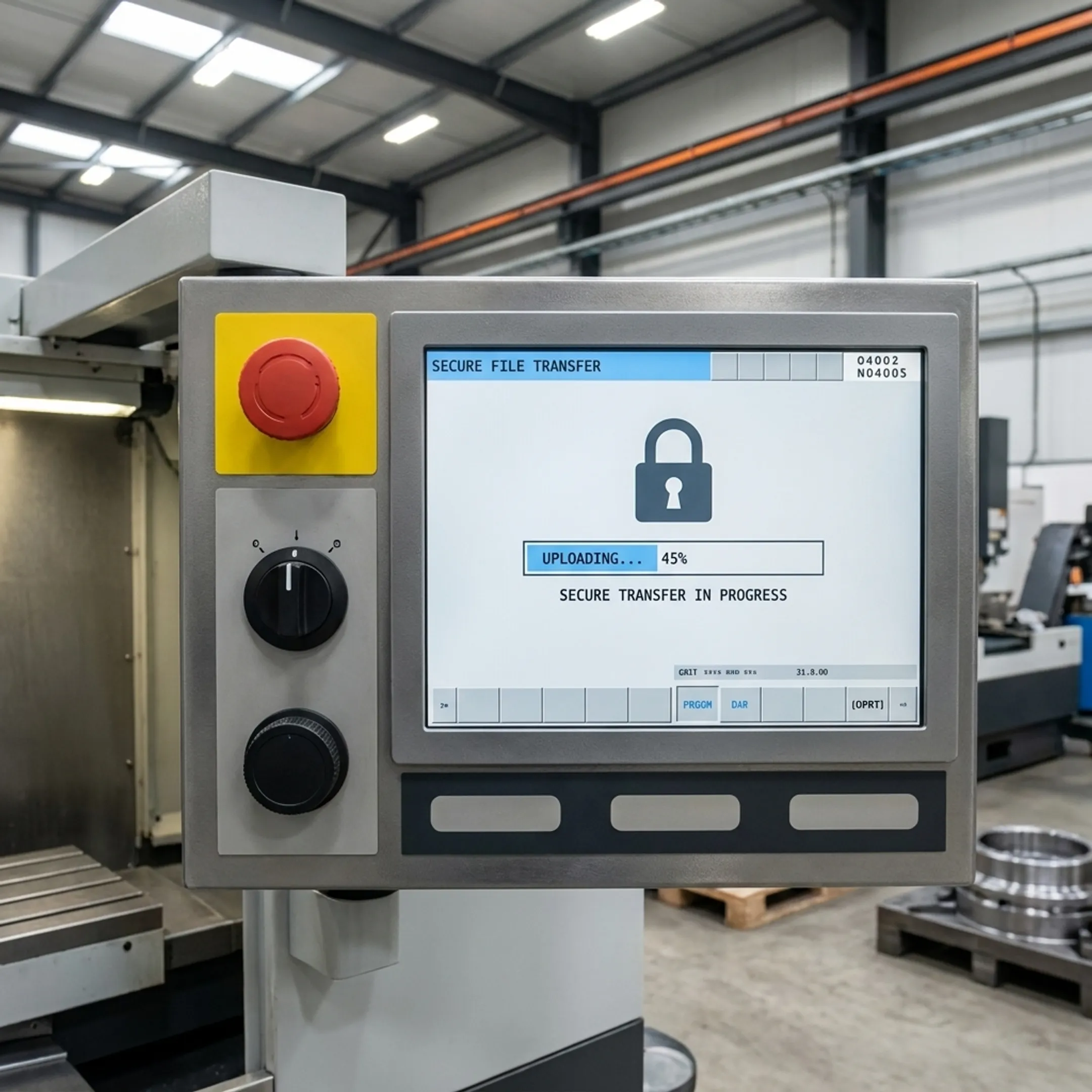 CNC machinist requesting verified part program at machine tool control