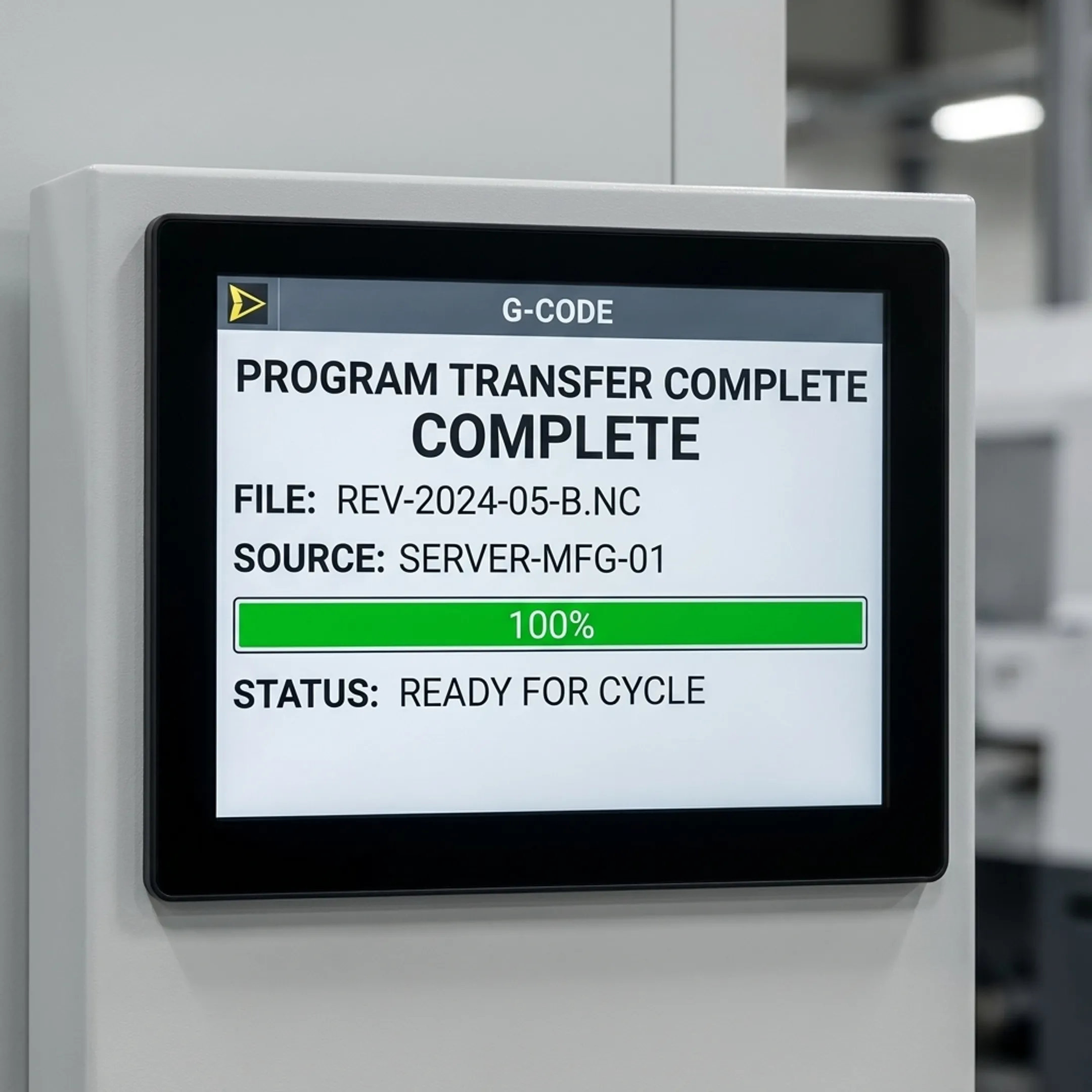 Automated CNC program transfer software interface communicating with machine tools