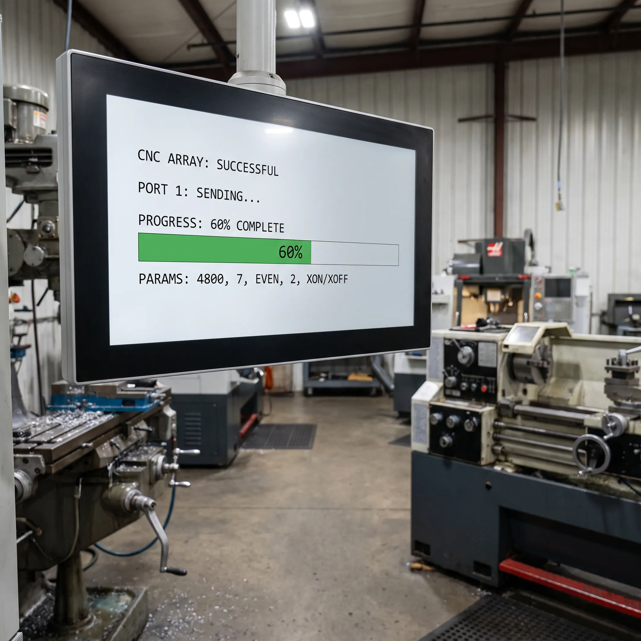 Automated CNC machine data collection dashboard and control system