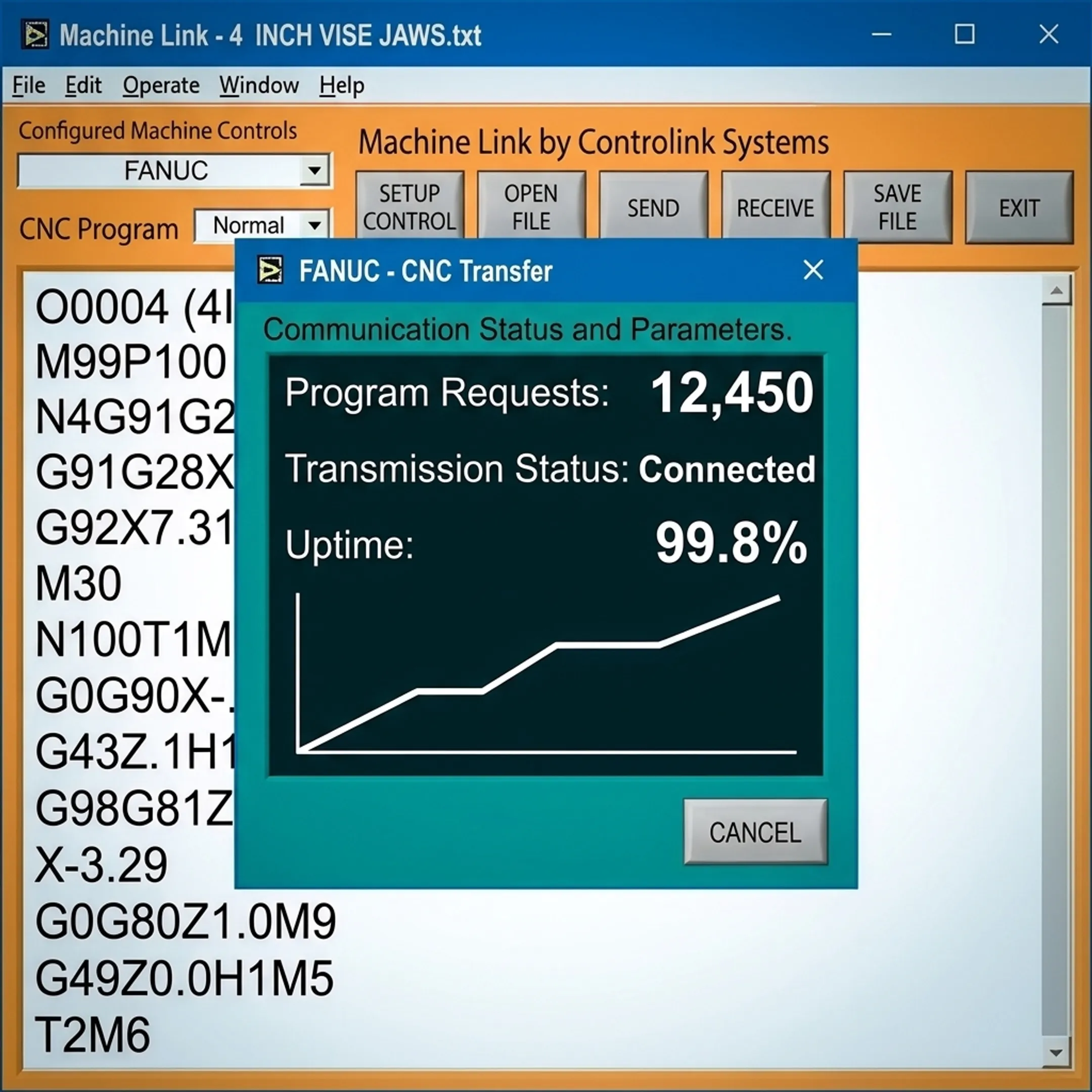 Real-time production monitoring dashboard for CNC machine shops