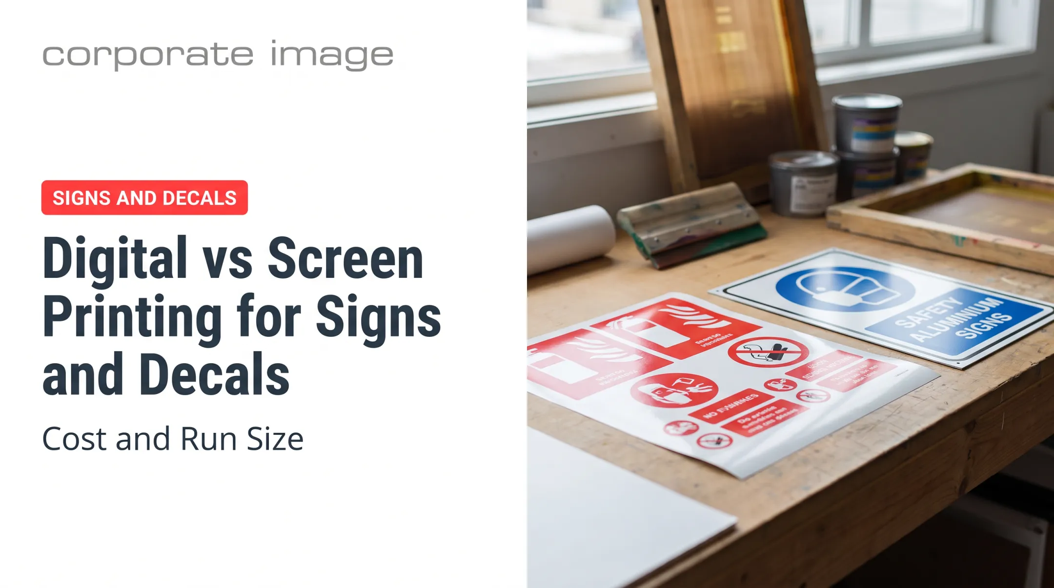 Digital vs Screen Printing for Signs and Decals: Cost and Run Size