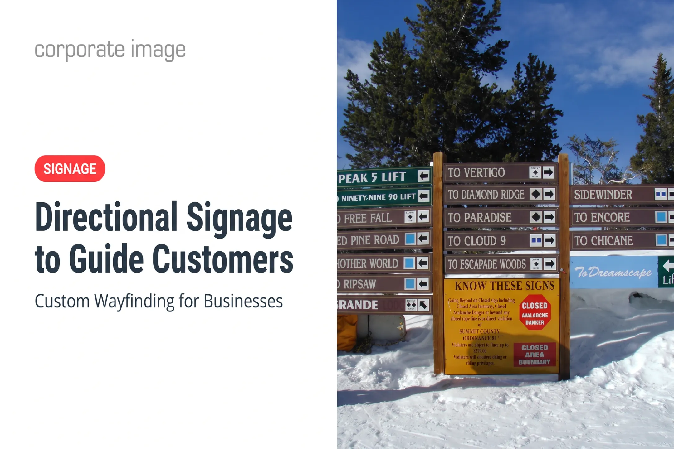 Directional Signage to Guide Customers