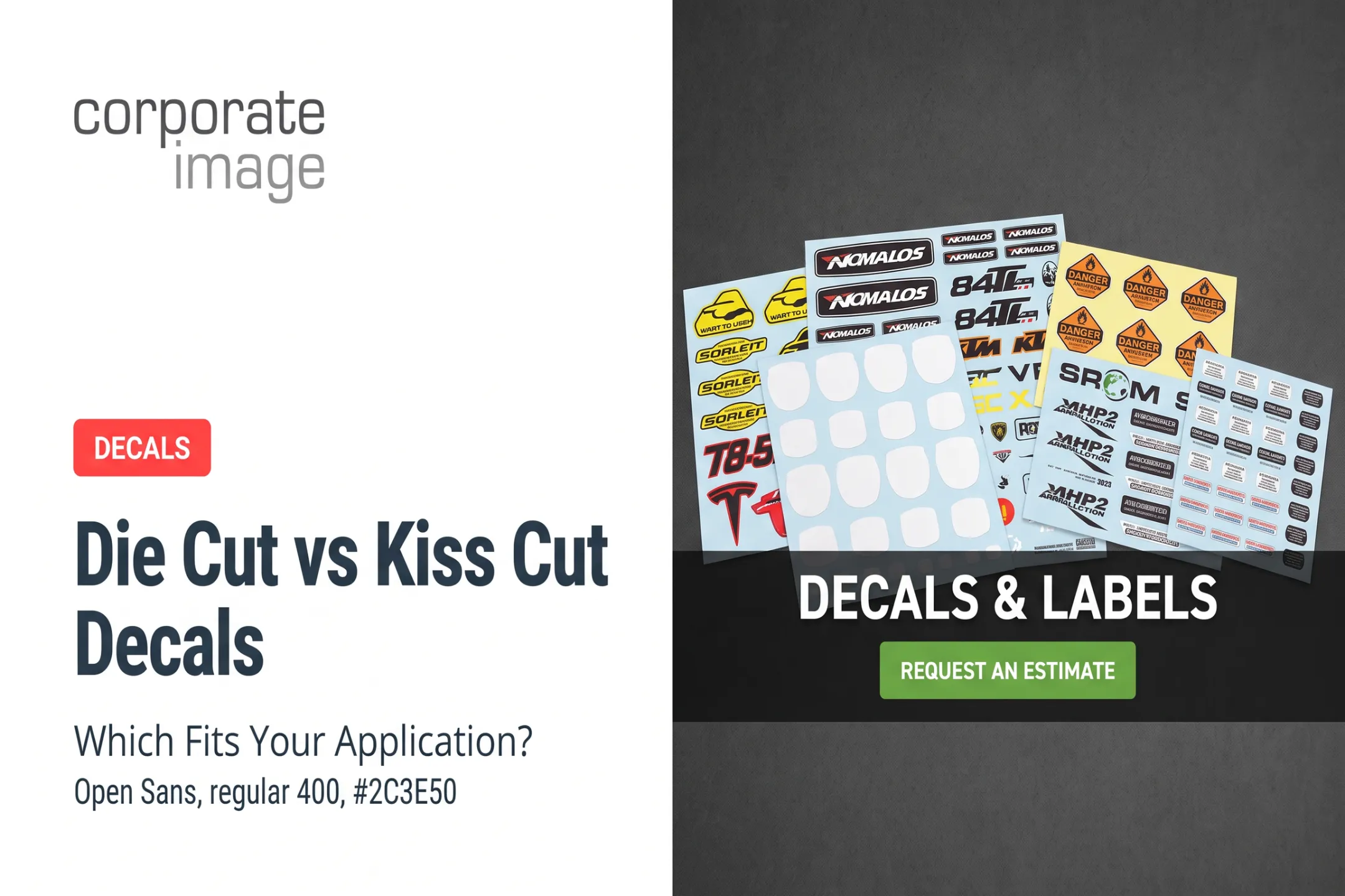 Die Cut vs Kiss Cut Decals: Which Fits Your Application?
