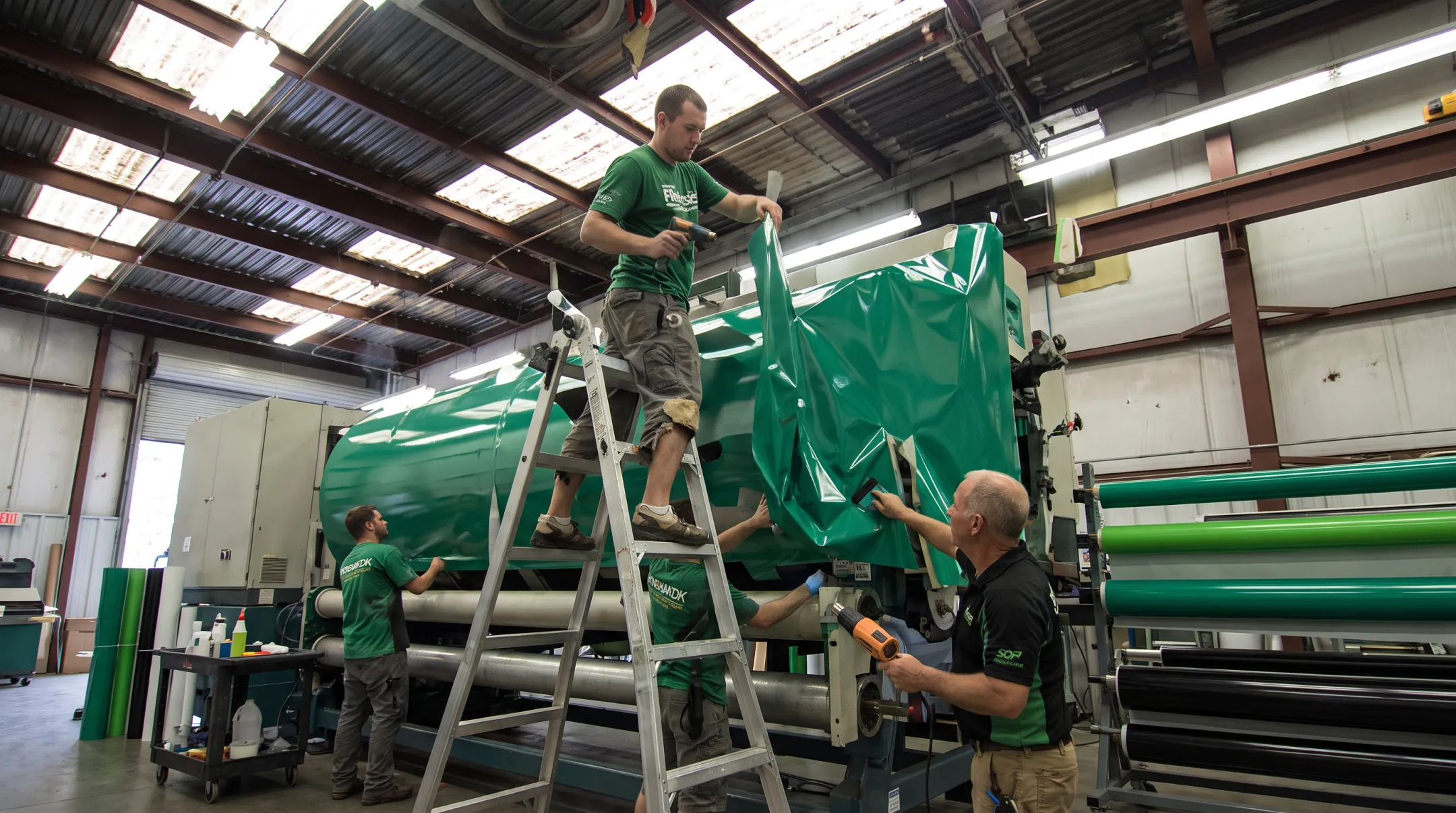 Full-service graphics provider installing branded fleet and industrial graphics