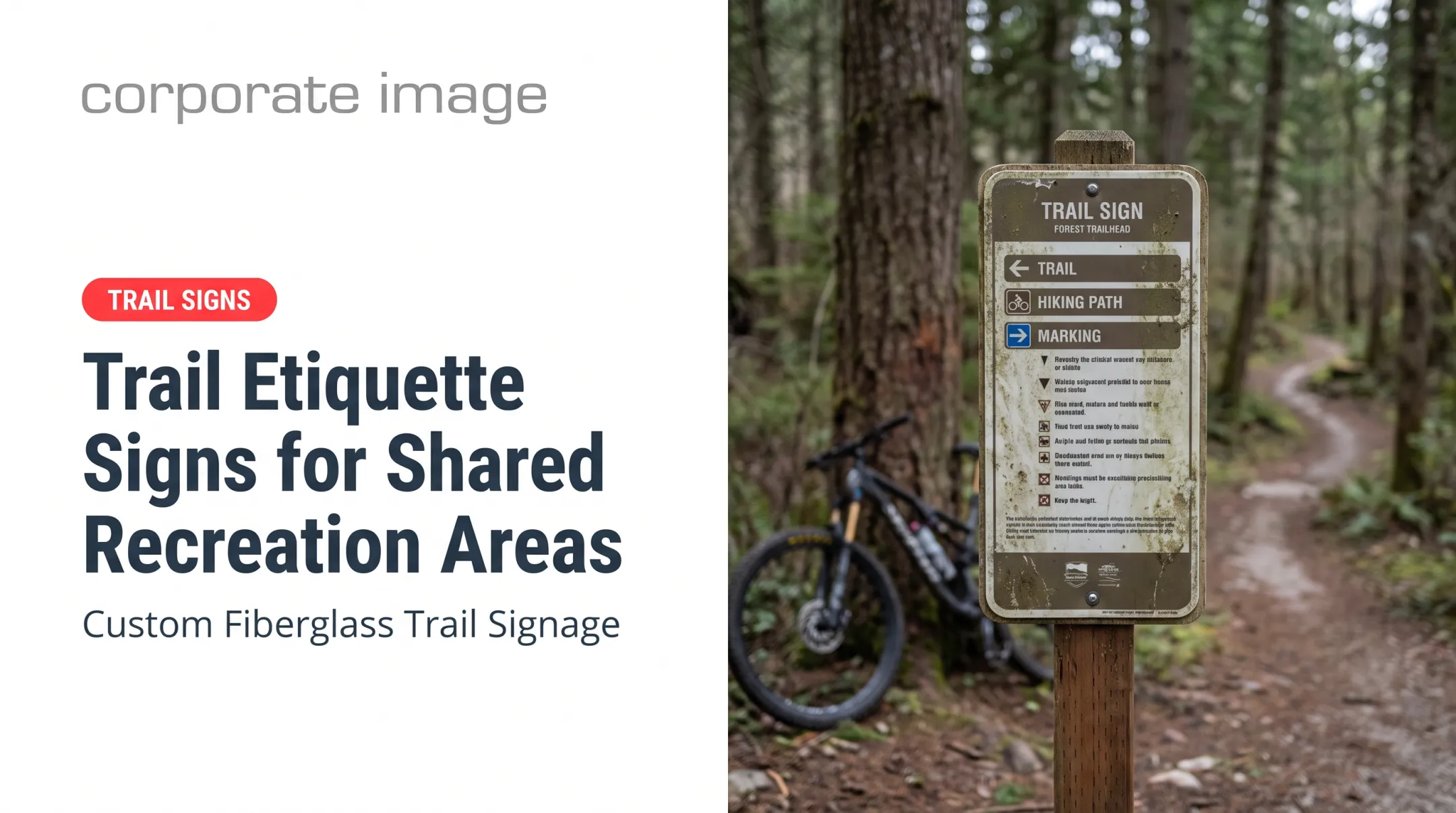 Trail Etiquette Signs for Shared Recreation Areas