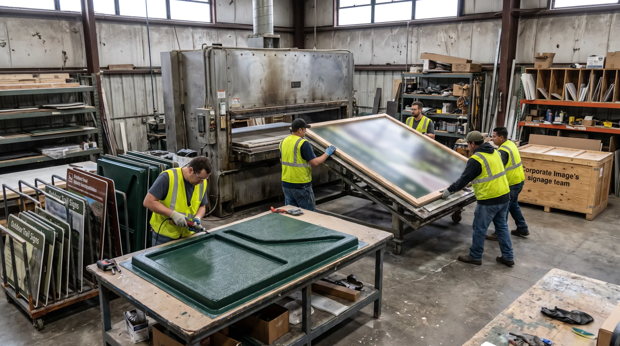 Company producing durable fiberglass and poly trail signs