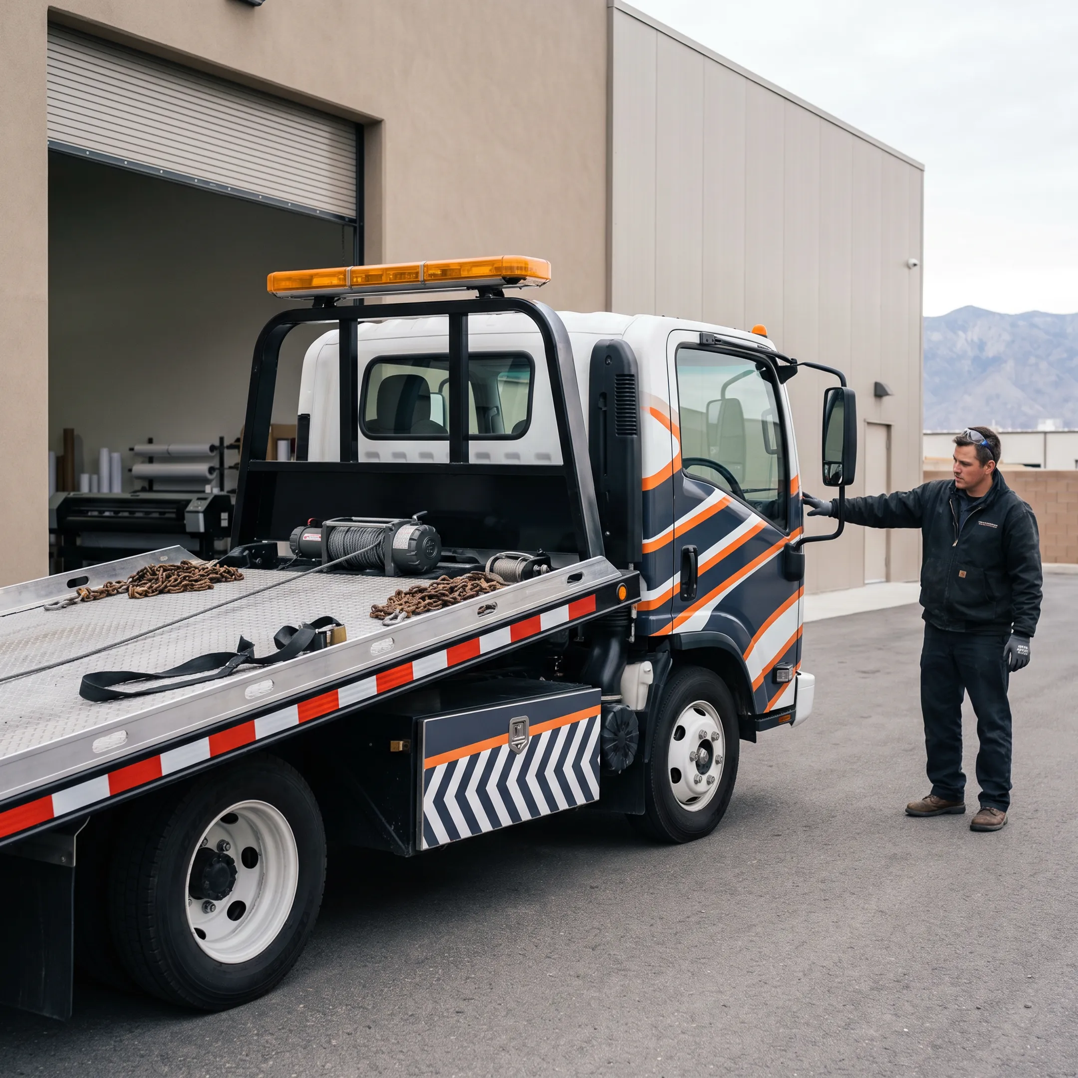 Tow Truck Wrap Design and Installation