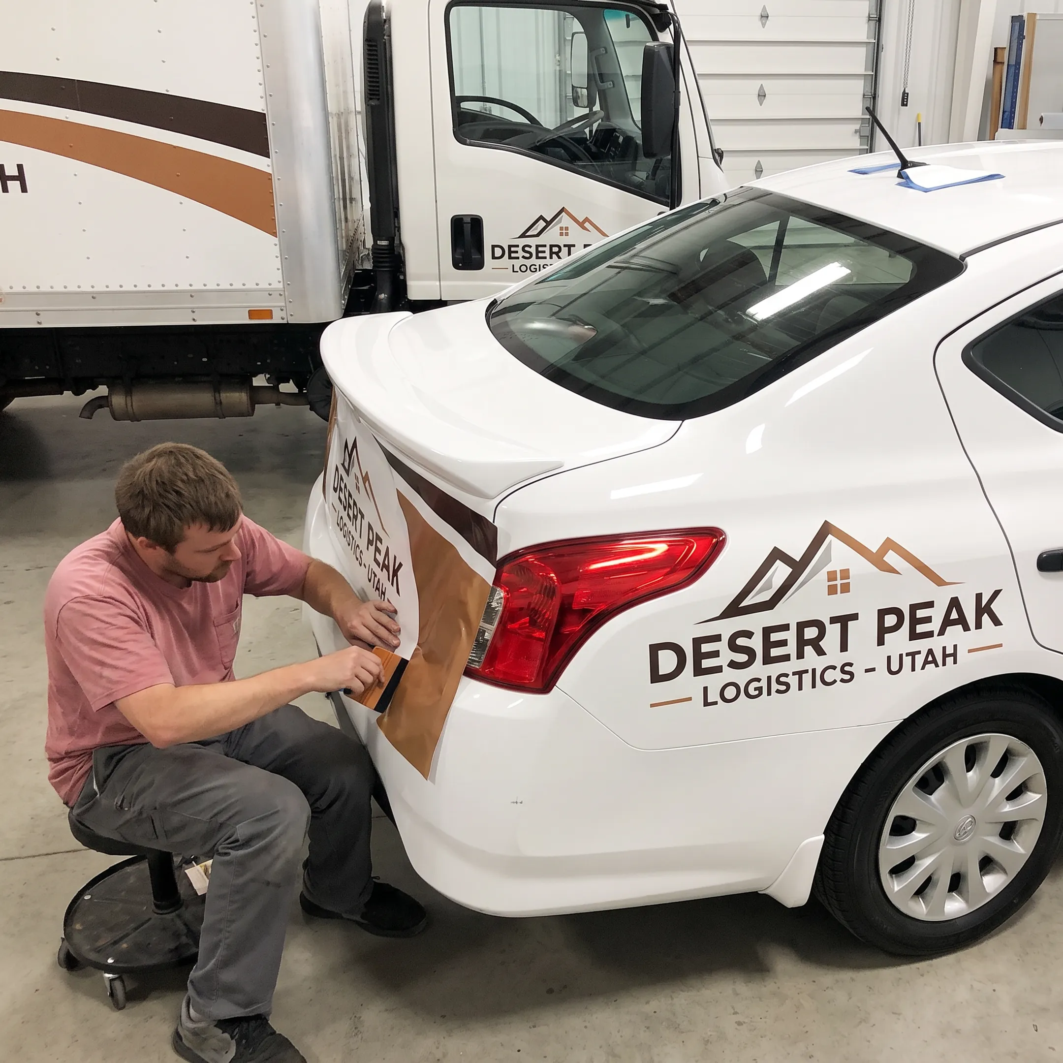 Professionally wrapped branded truck representing a Utah business fleet