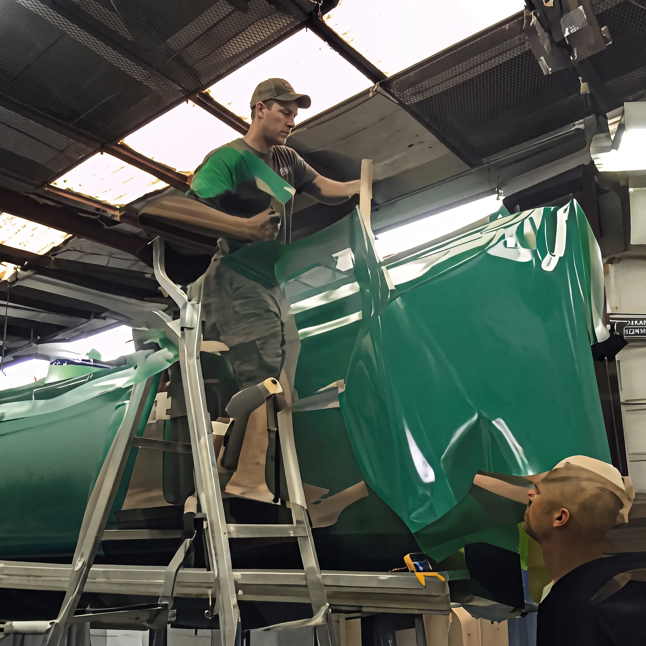 Custom branded signage and vehicle graphics being produced for a Utah business