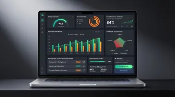 AI-powered student assessment dashboard displaying personalized learning analytics and performance gaps