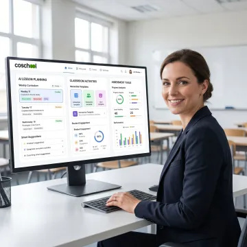 AI-generated lesson planning dashboard for teachers