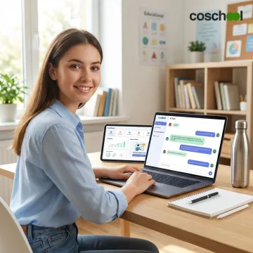 Student using live chat online tutoring platform