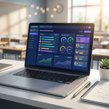 Dashboard showing student assessment tracking software