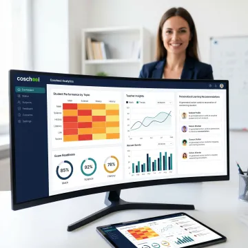 School dashboard showing student learning gaps